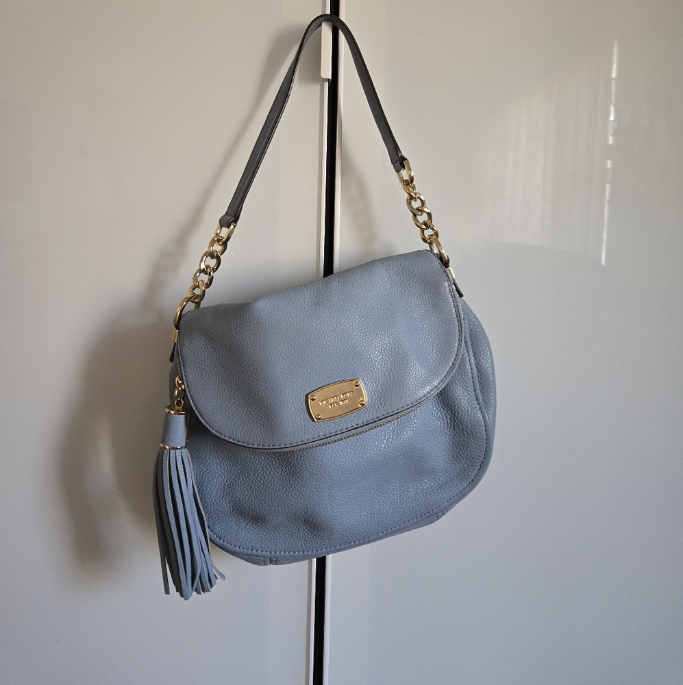 Michael Kors Blue Leather Shoulder Bag